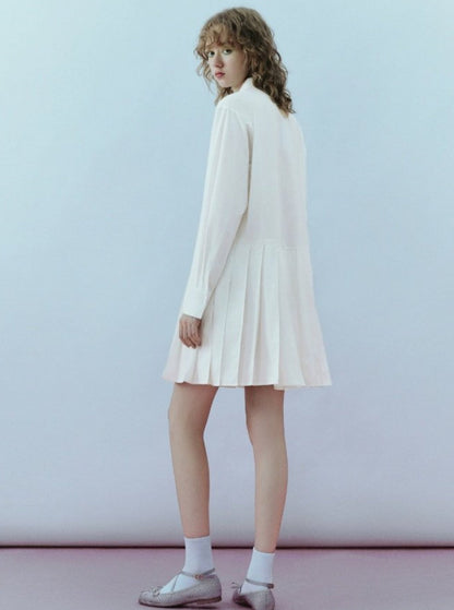 Streamer Plissee Slim H-förmiges Kleid plissiert