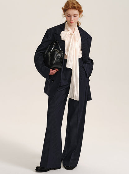 Stripe Blazer And Trousers Set-Up