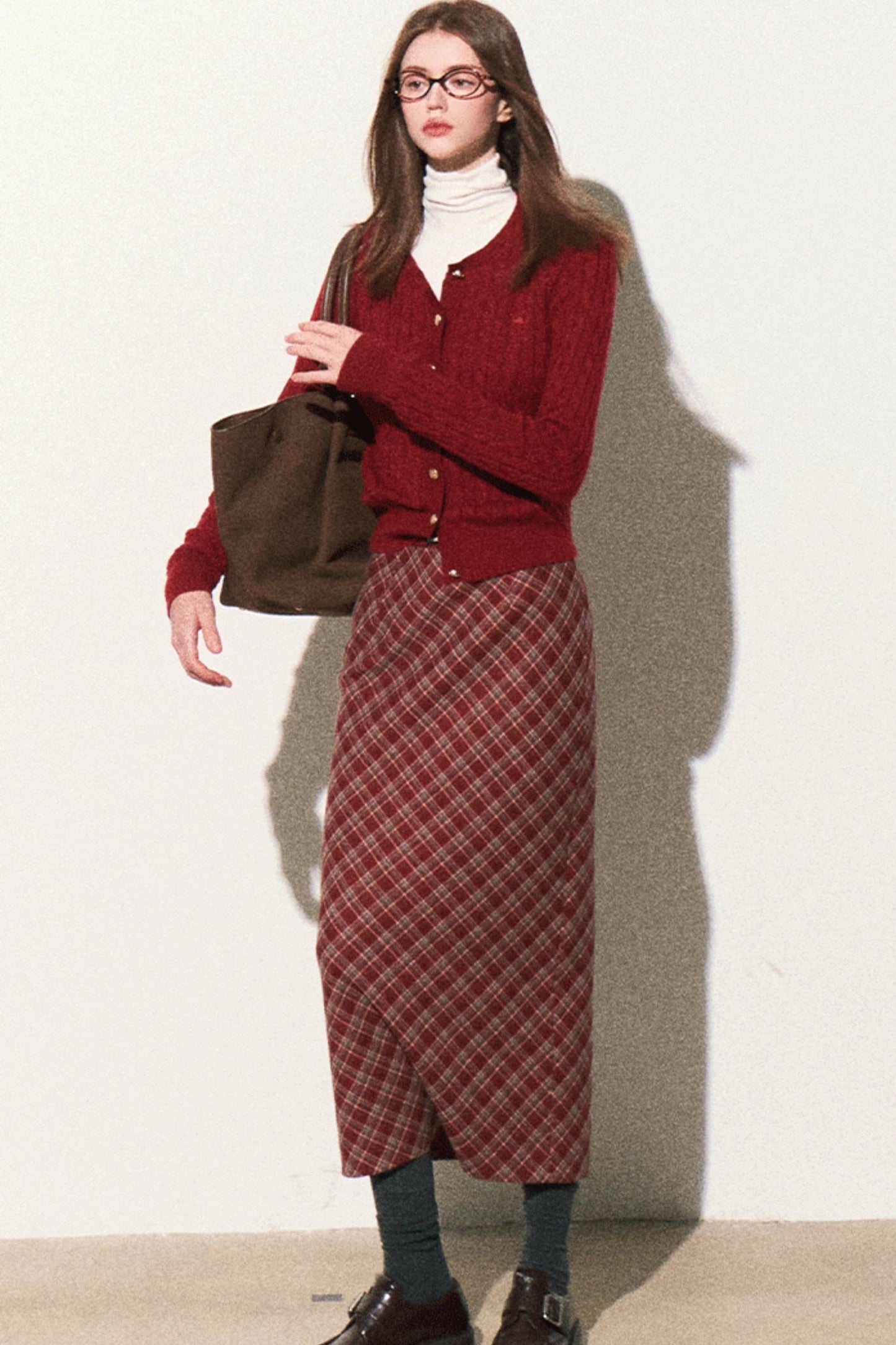 Retro Split Long Skirt