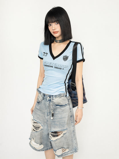 Slim Retro Baseball Top