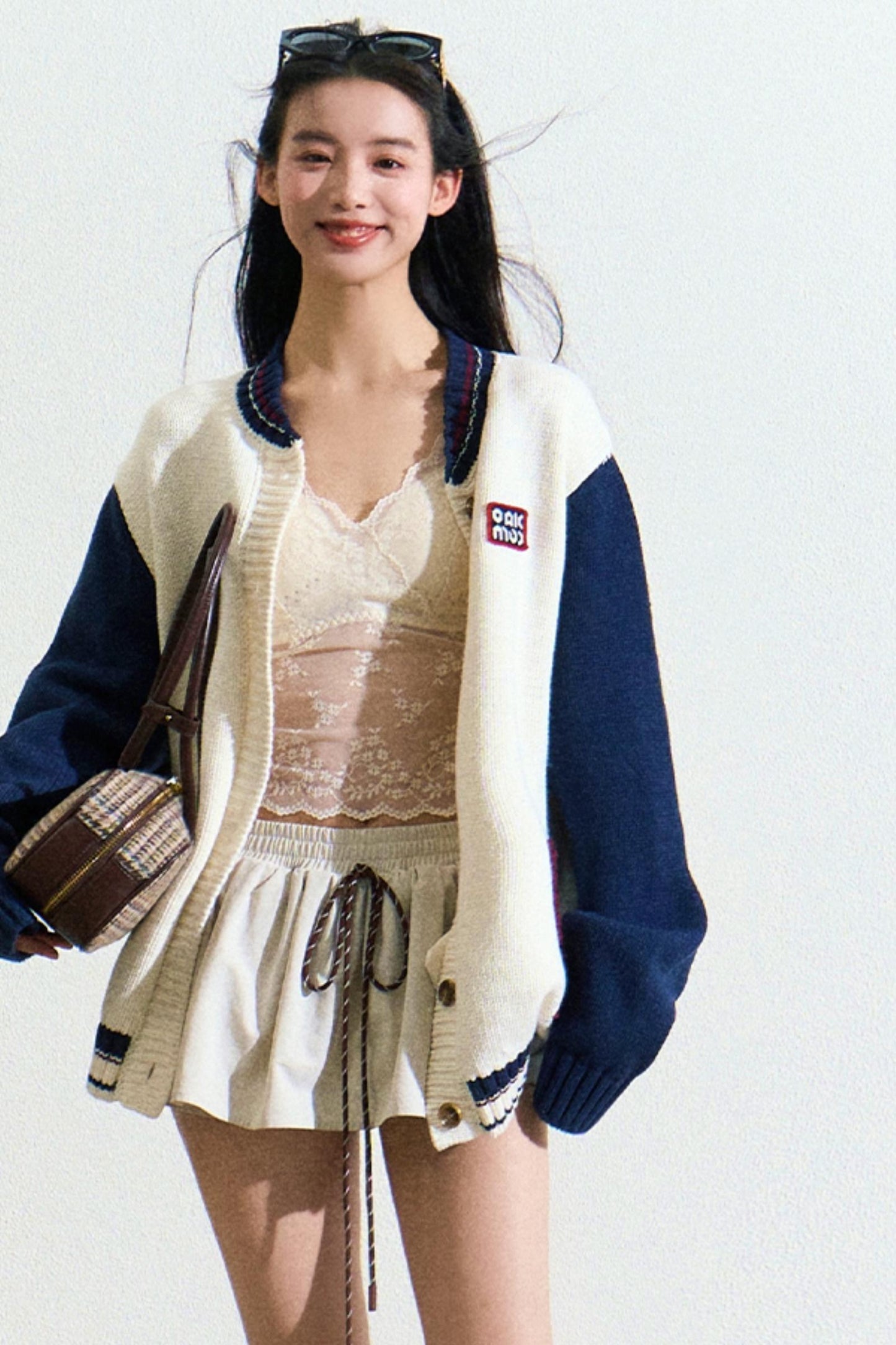 Logo Label Baseball Loose Jacket