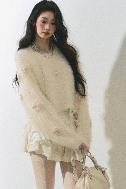 Soft Mohair Cropped Sweater