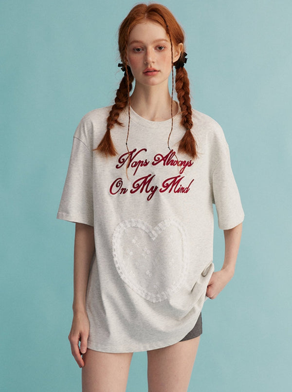 Lace Patch Pocket T-Shirt