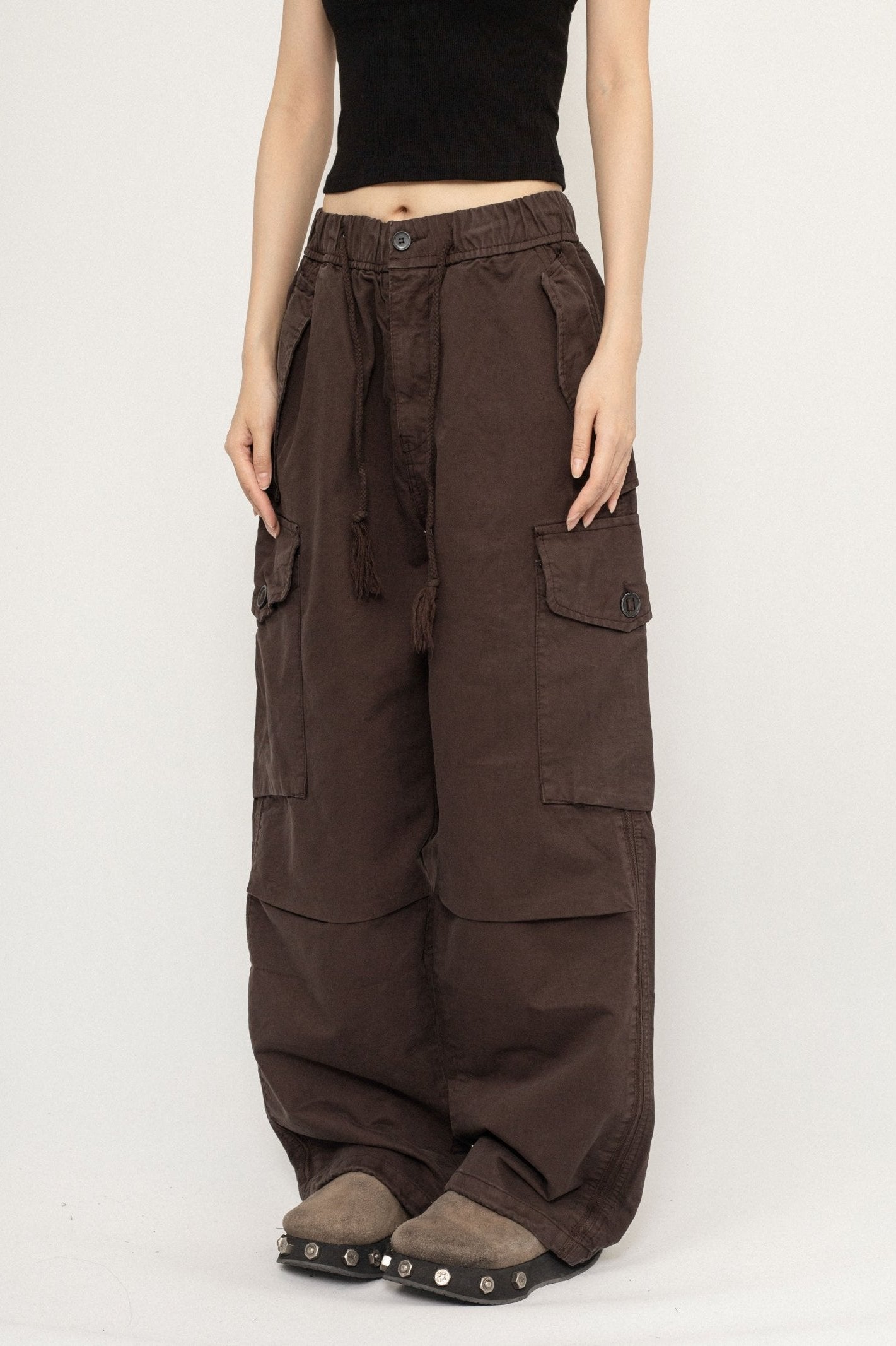 LOOSE DRAP CARGO PARATROOPER PANTS