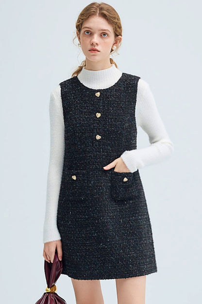 Heisenberg Romance French Style Wool Dress