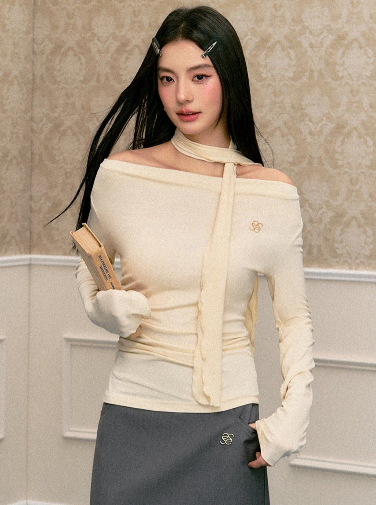 Bottom Long Sleeve Niche Premium Neck Top