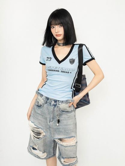 Slim Retro Baseball Top