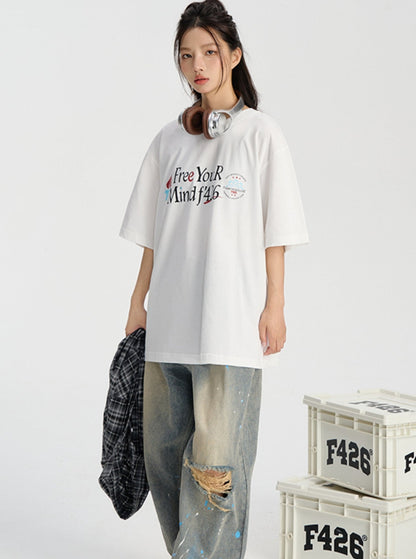 Loose Fit Slogan T-Shirt