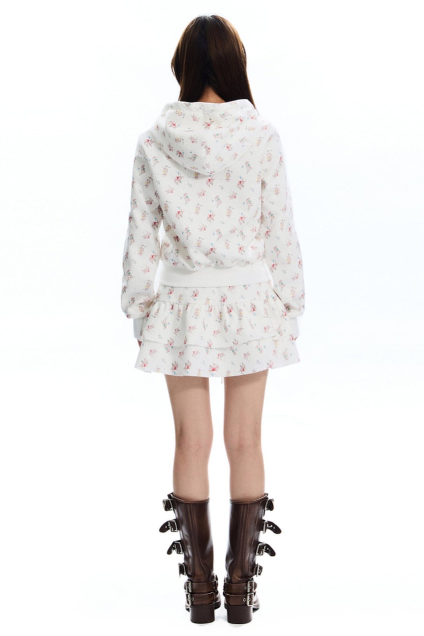 [New on September 19] APEA Fall/Winter Blokette Bunny Floral Waffle Hooded Cardigan Jacket