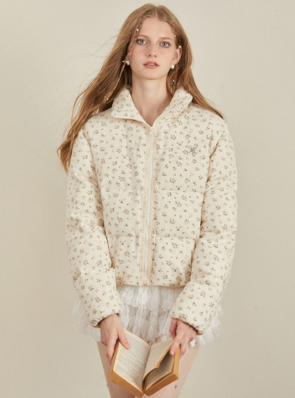 Lace Small Floral Cotton Coat