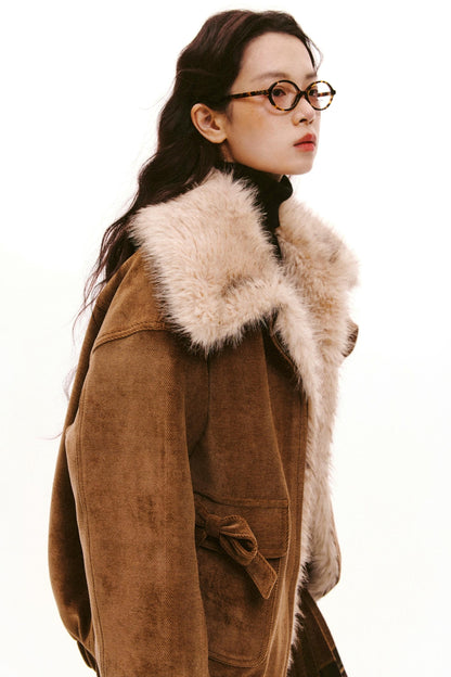 Chenille Fur Collar Jacket