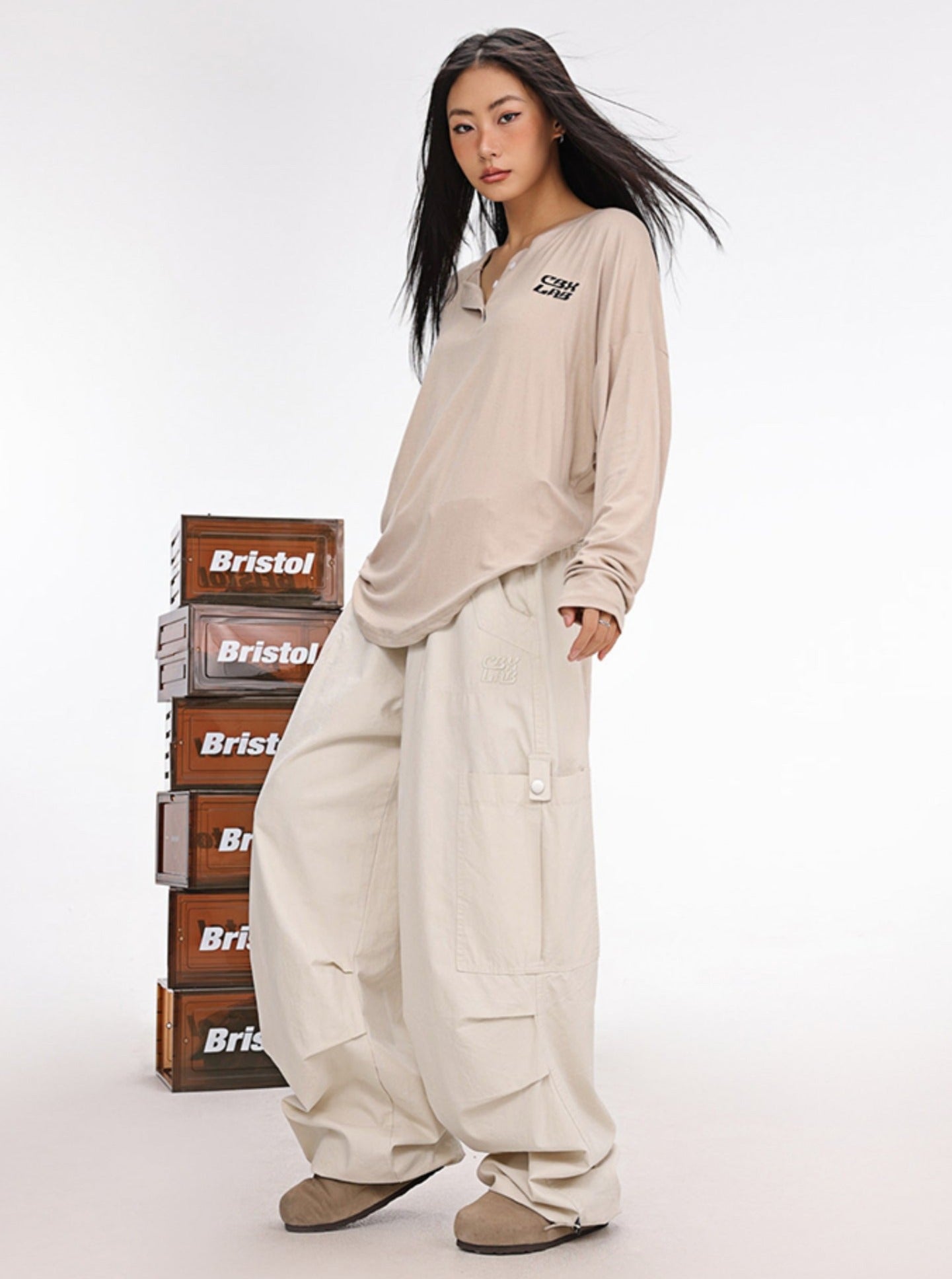 American Street Slack Cargo Pants Set-Up