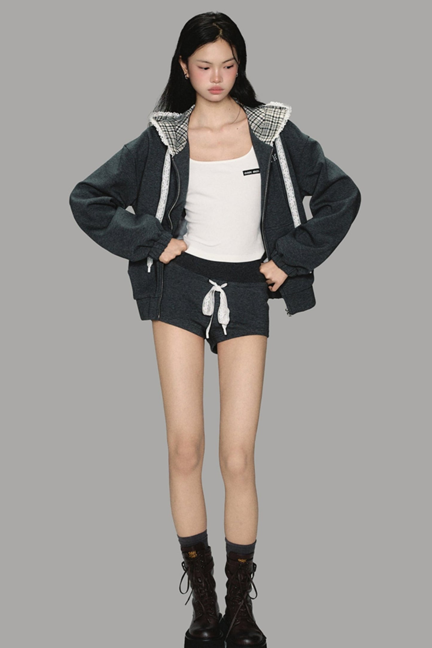 Athletic Sweatshirt Shorts Set-Up