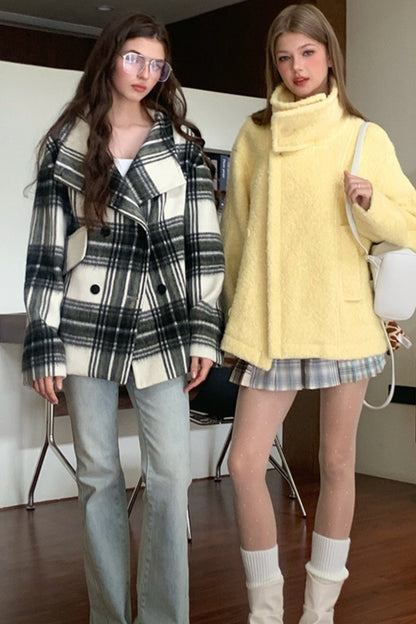 Forest Plaid Woolen Jacket