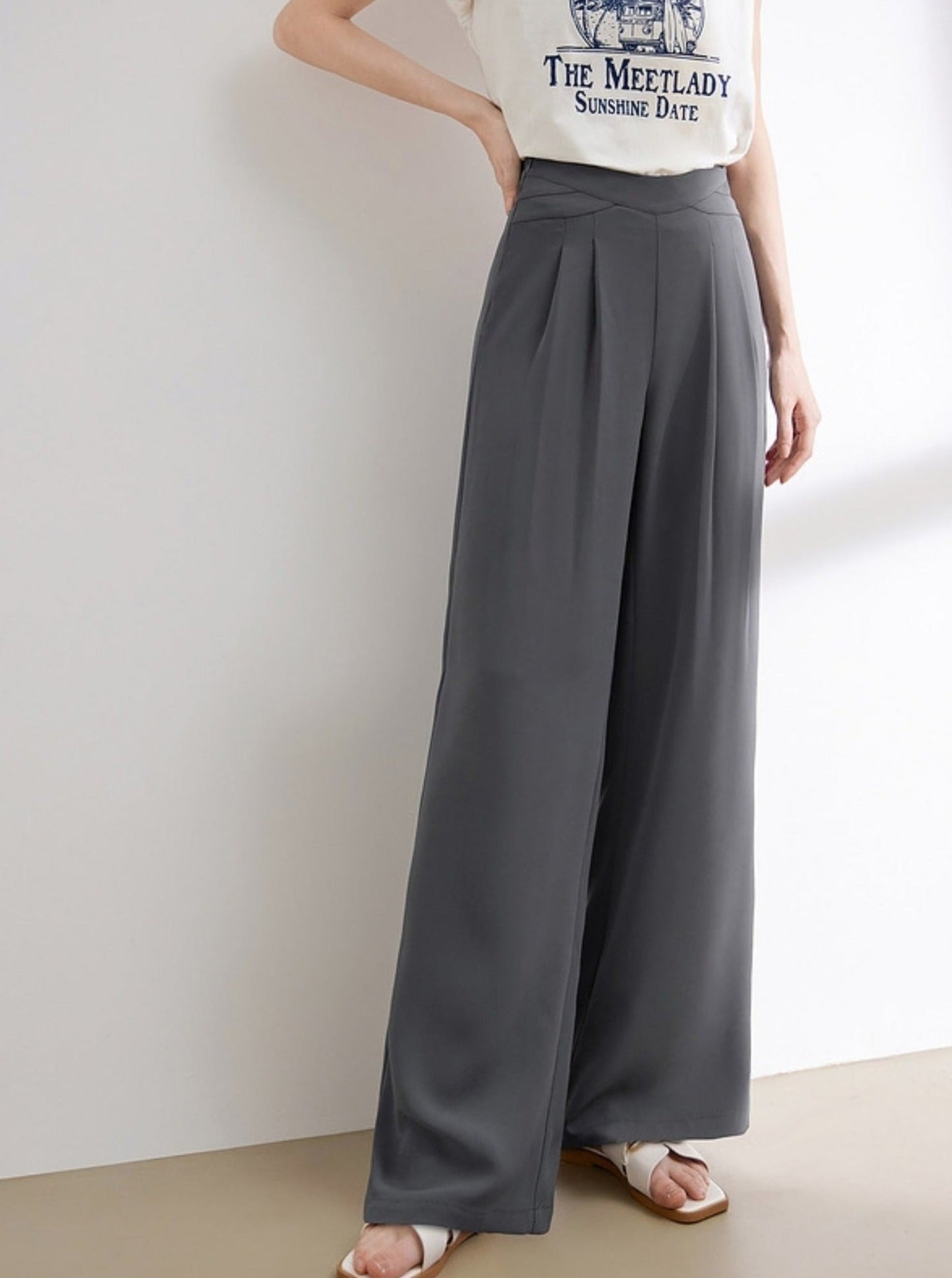 Drape Parachute Straight Leg Pants