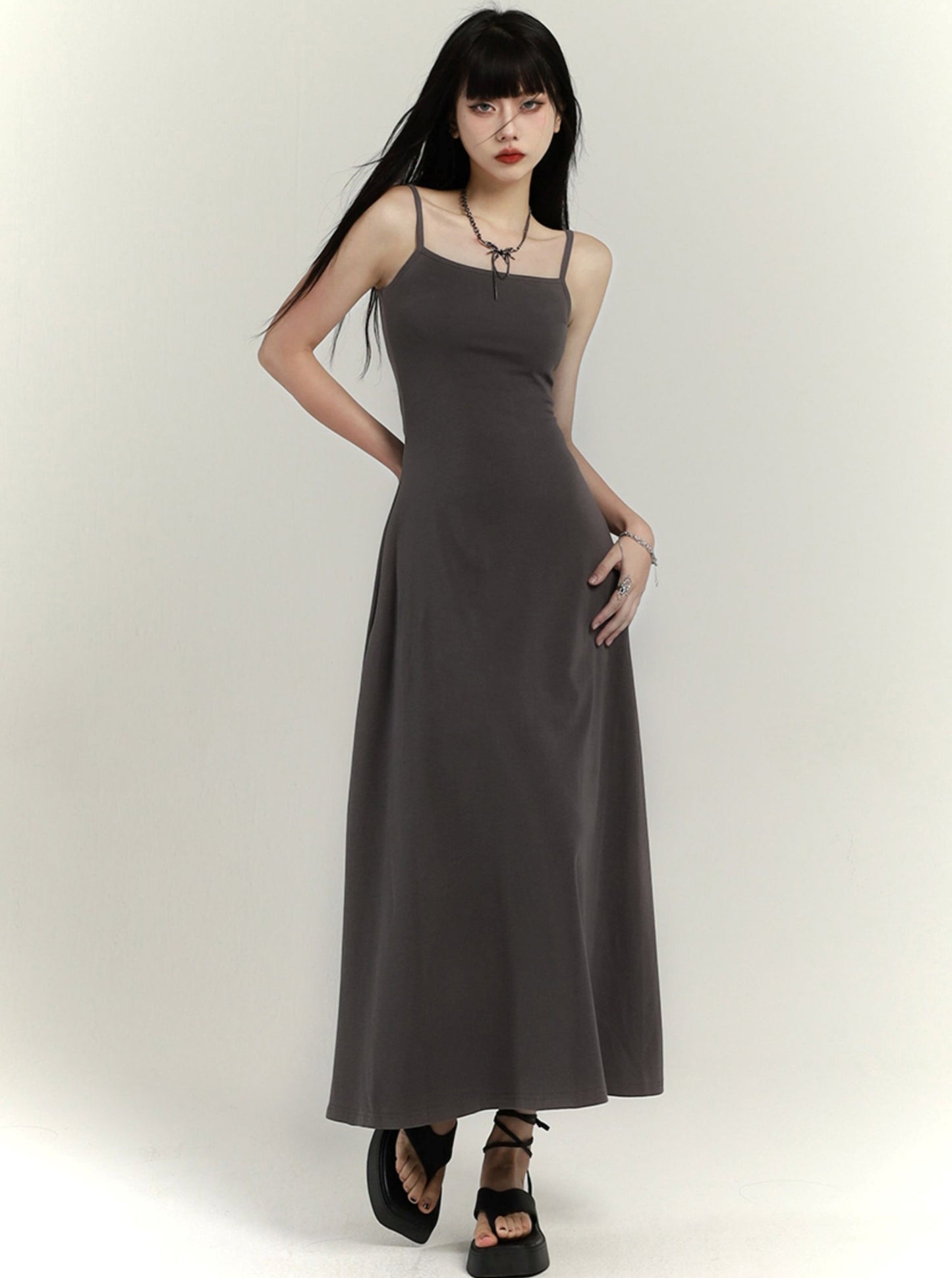 Slim Waist Hip-Covering Slip Dress