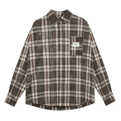 Brown Checkered Casual Shirt Set-Up