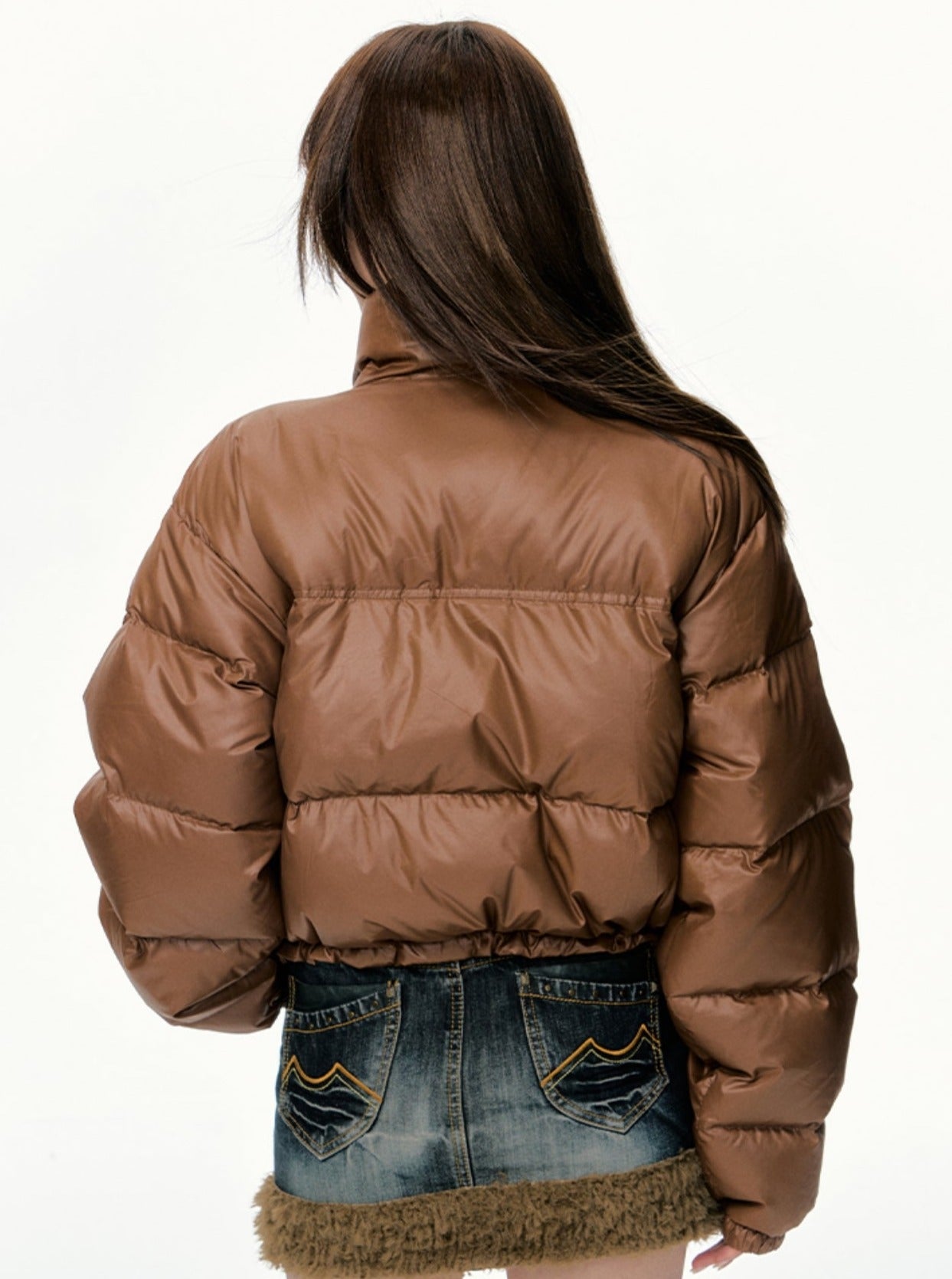 American Retro Brown Shortjacke