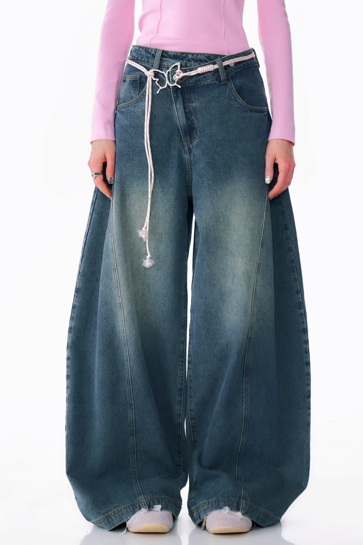 Retro Wash Blue High Waist Jeans