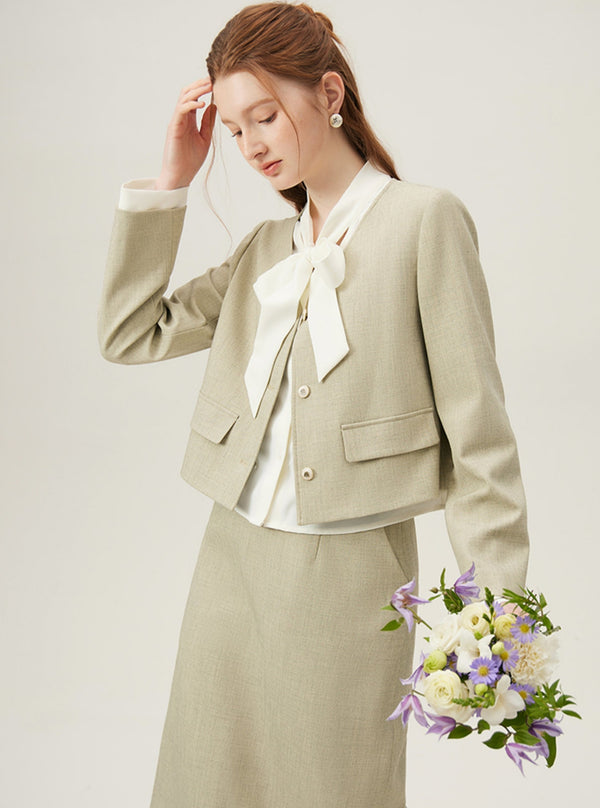 Short Fake Two-Piece Skirt Set-Up