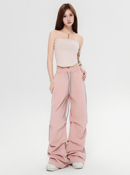 Retro Paratrooper Wide-Leg Cargo Pants