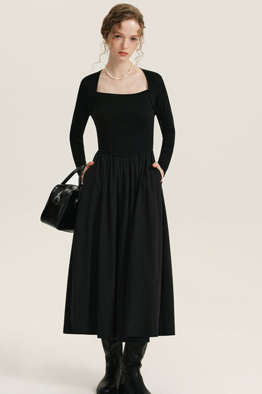 French Hepburn Style Knit Dress