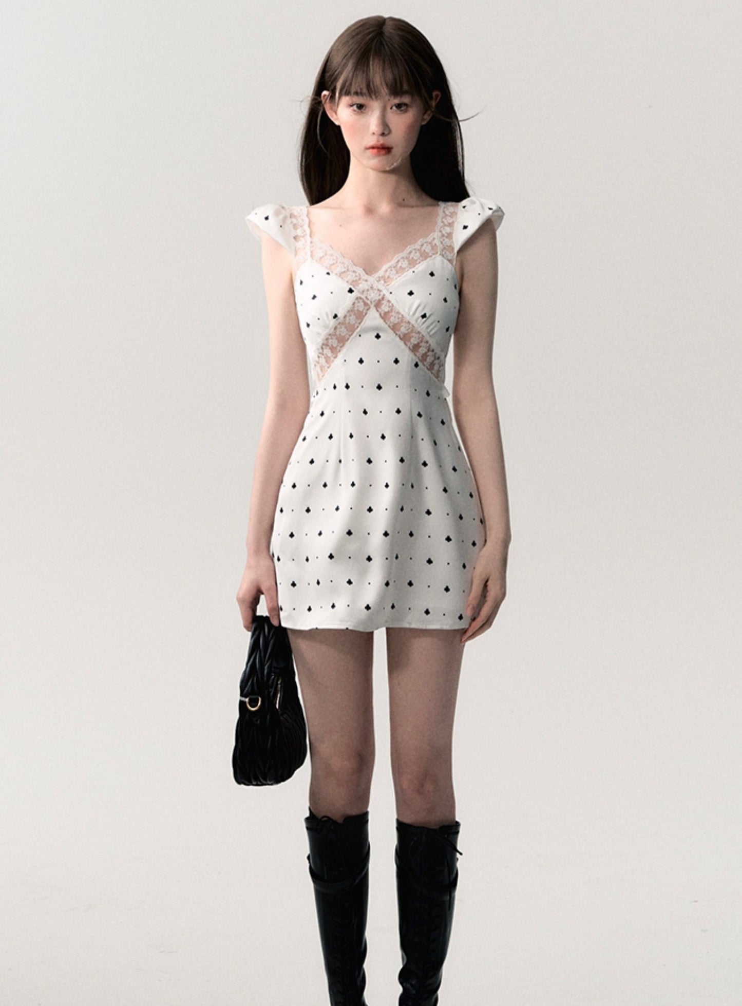 Polka Dot Plum Blossom Dress