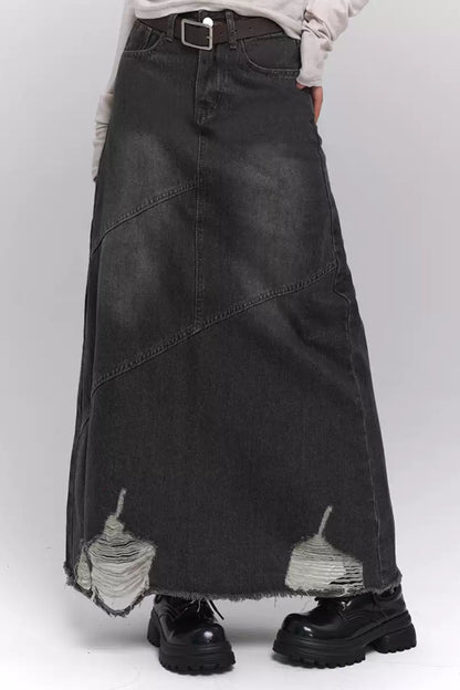 New Fashion Long Denim Skirt