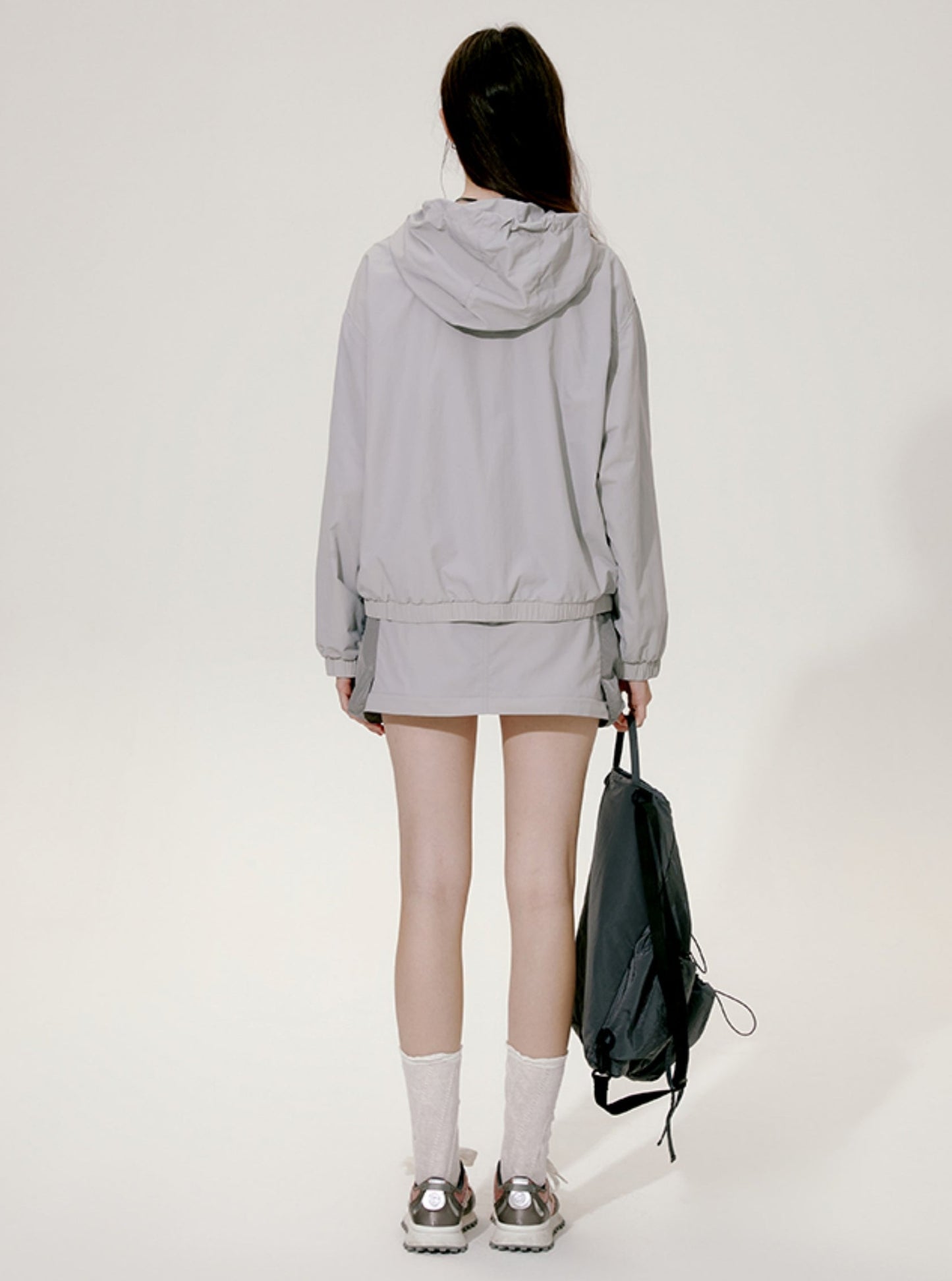 Nap Contrast Hooded Skirt Set-Up