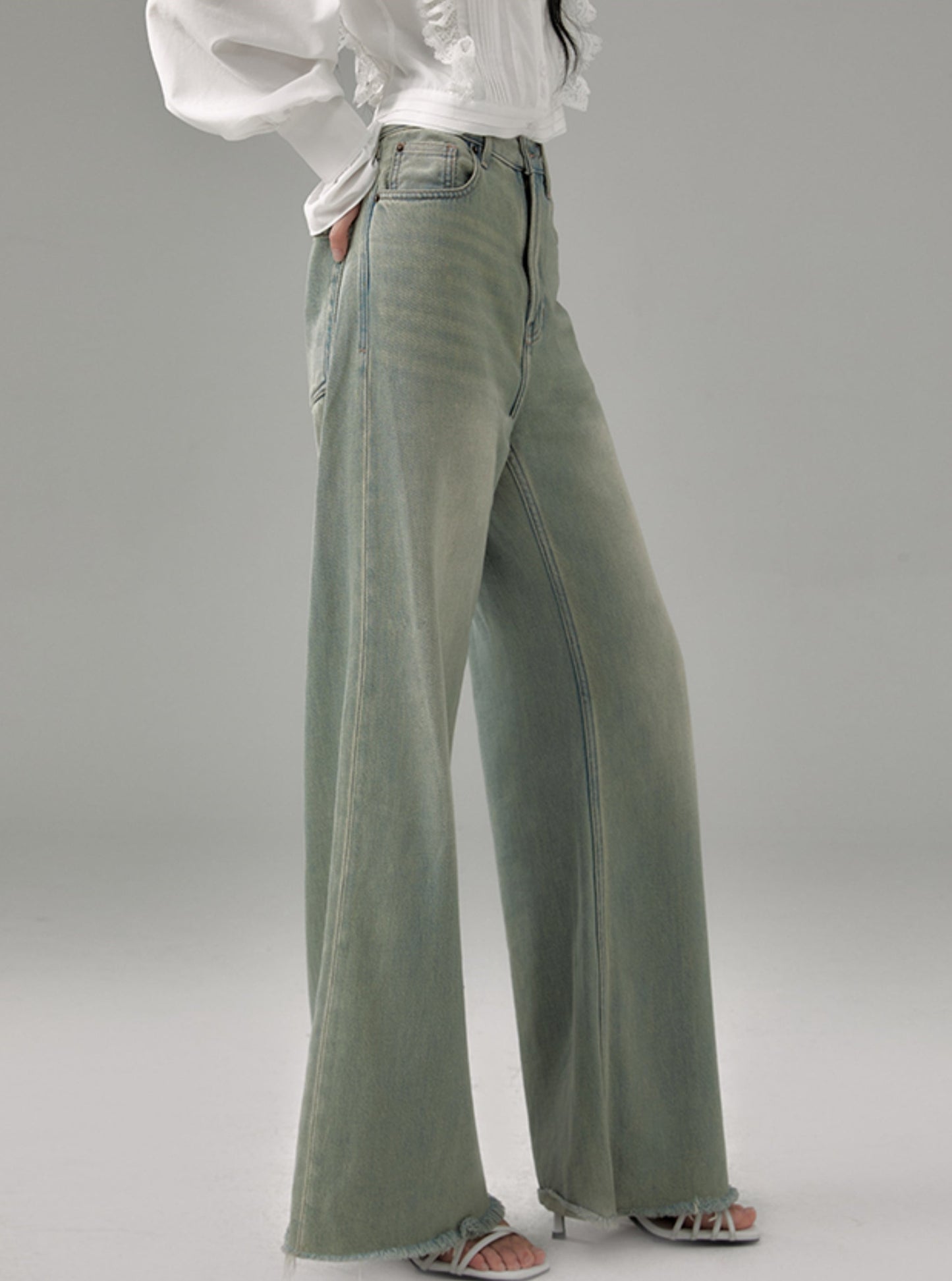 Wide Retro Bootcut Pants