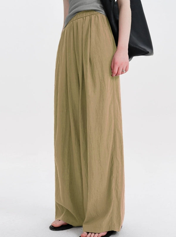 Slouchy Purple Casual Wide-leg Pants