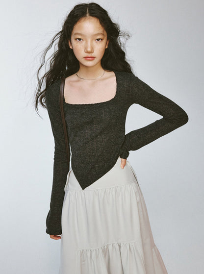 Moonlight Grey Dense Pleated Skirt