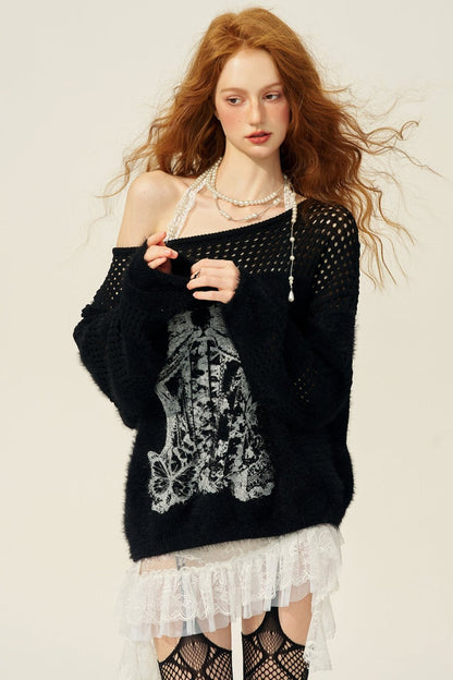 Mink Fleece Slanted Shoulder Top