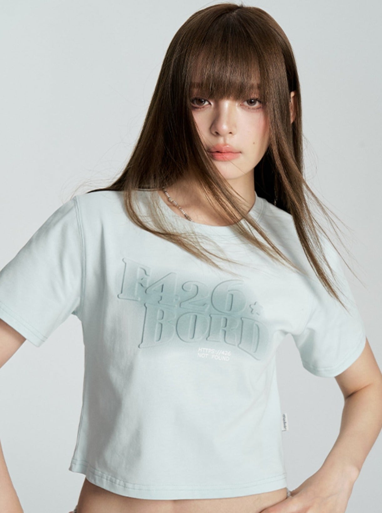 Letter Embossed T-Shirt