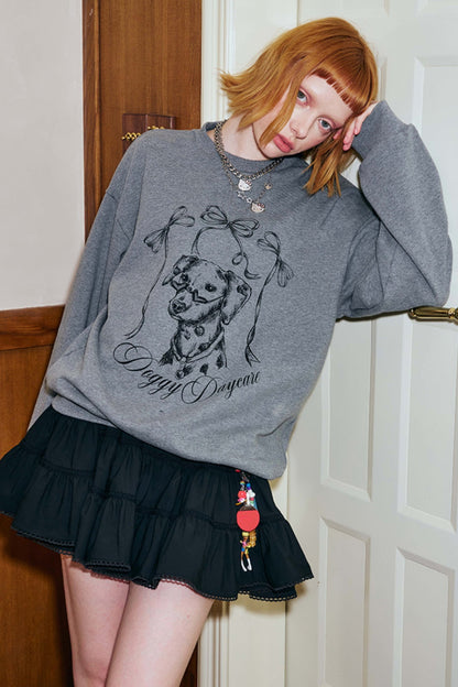 Round Neck Dalmatian Sweatshirt