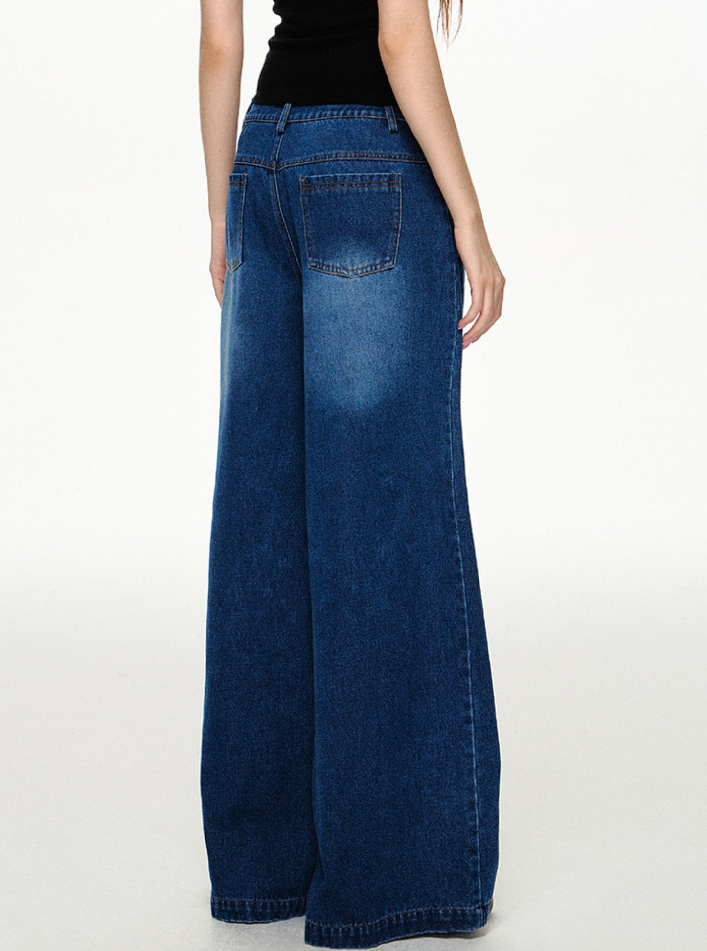 Classic Embroidered Wide-Leg Jeans