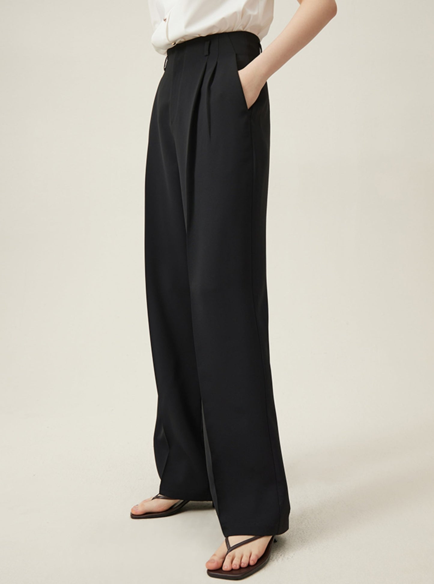 Versatile High Waist Mop Pants