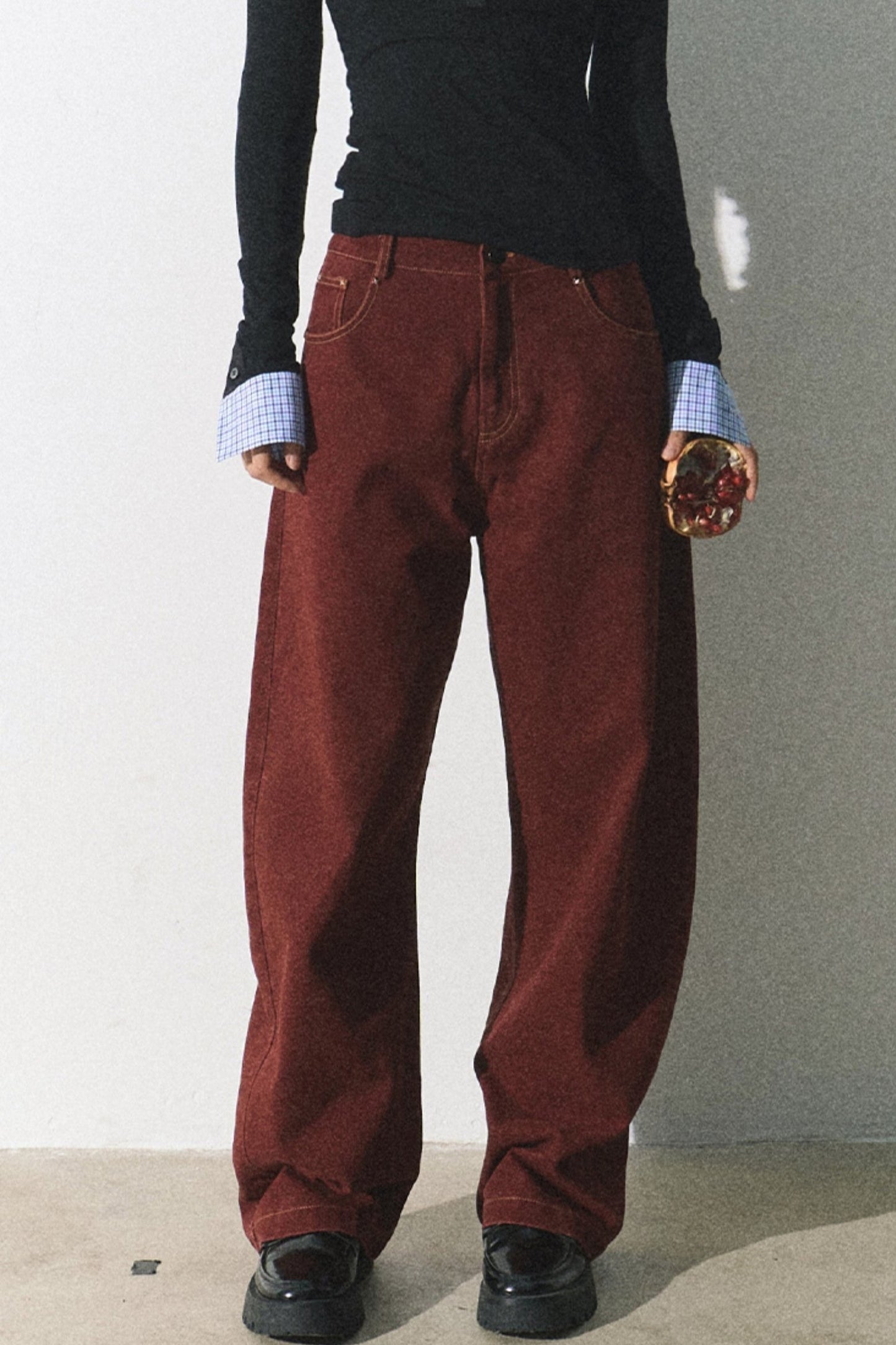 Wind Ancola Red Wash Casual Pants