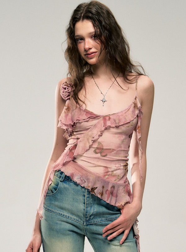 Artistic Butterfly Crop Top