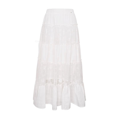 Pure White Lace Halter Skirt