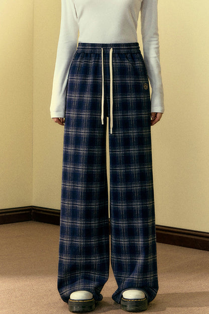 [Neu am 26. September] ANDYET AD1 ORIGINAL CHECK SLACKS VERSATILE COMMUTER WIDE-LEG PANTS SWEATPANTS AUTUMN