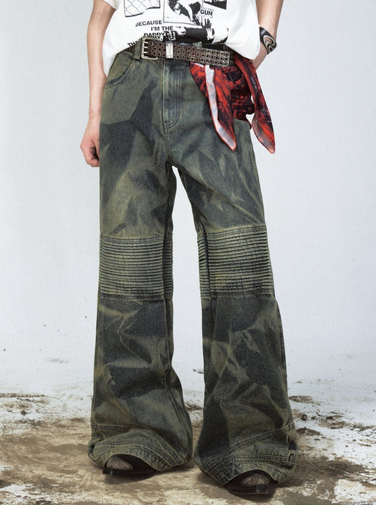Camouflage Wide-Leg Cargo Pants