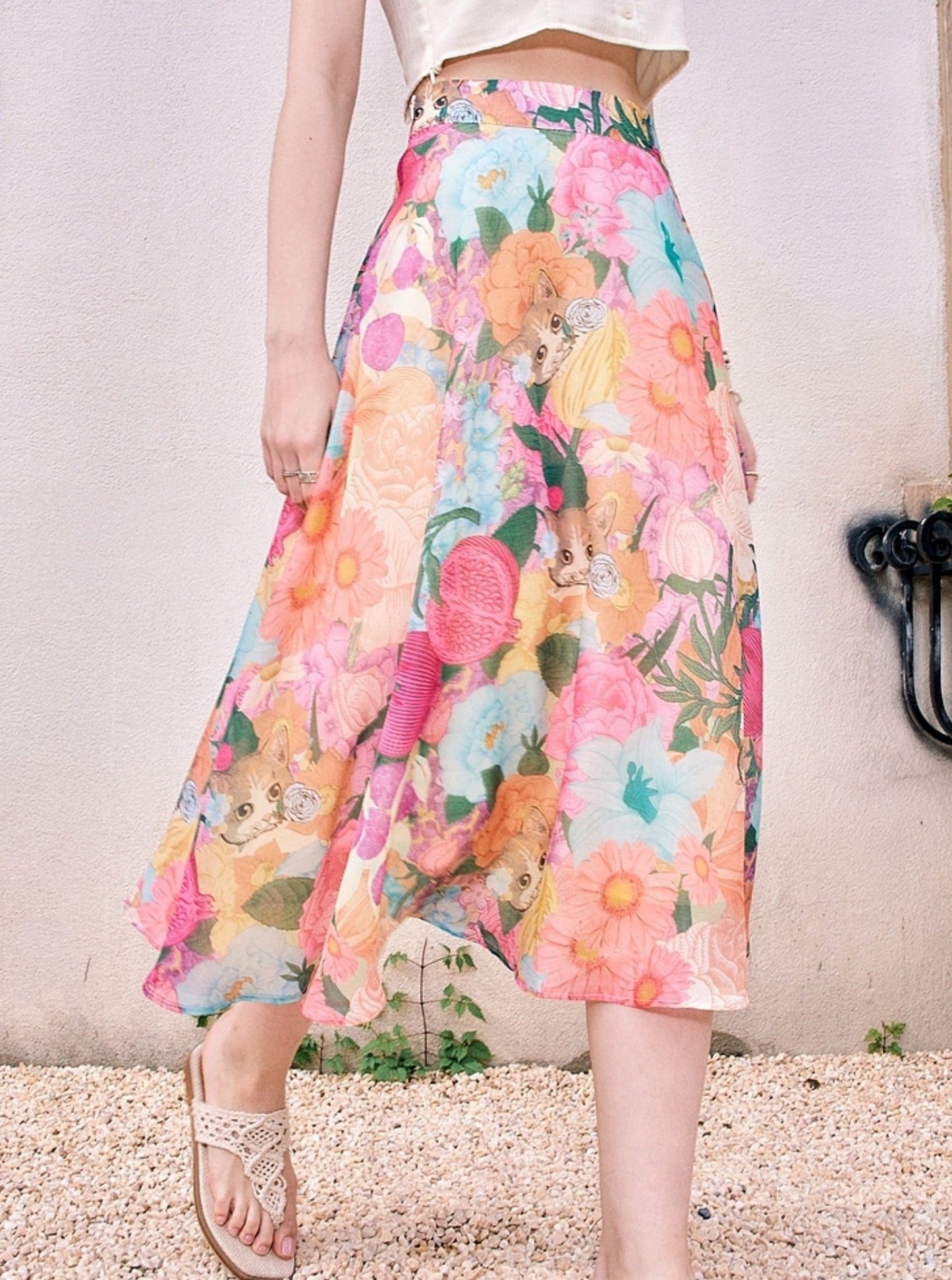 Oil Painting A-Line Skirt