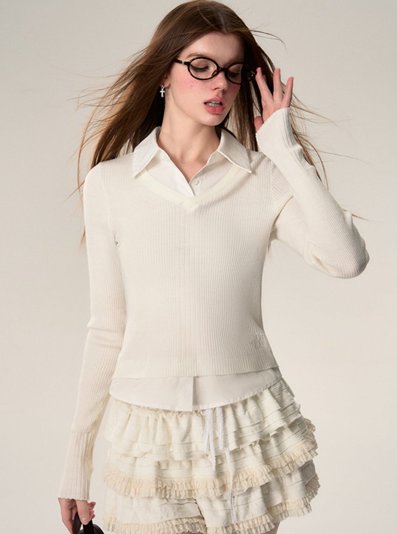 slim-fit knit top