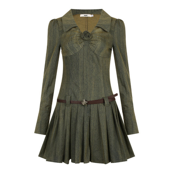 American Retro Denim Dress