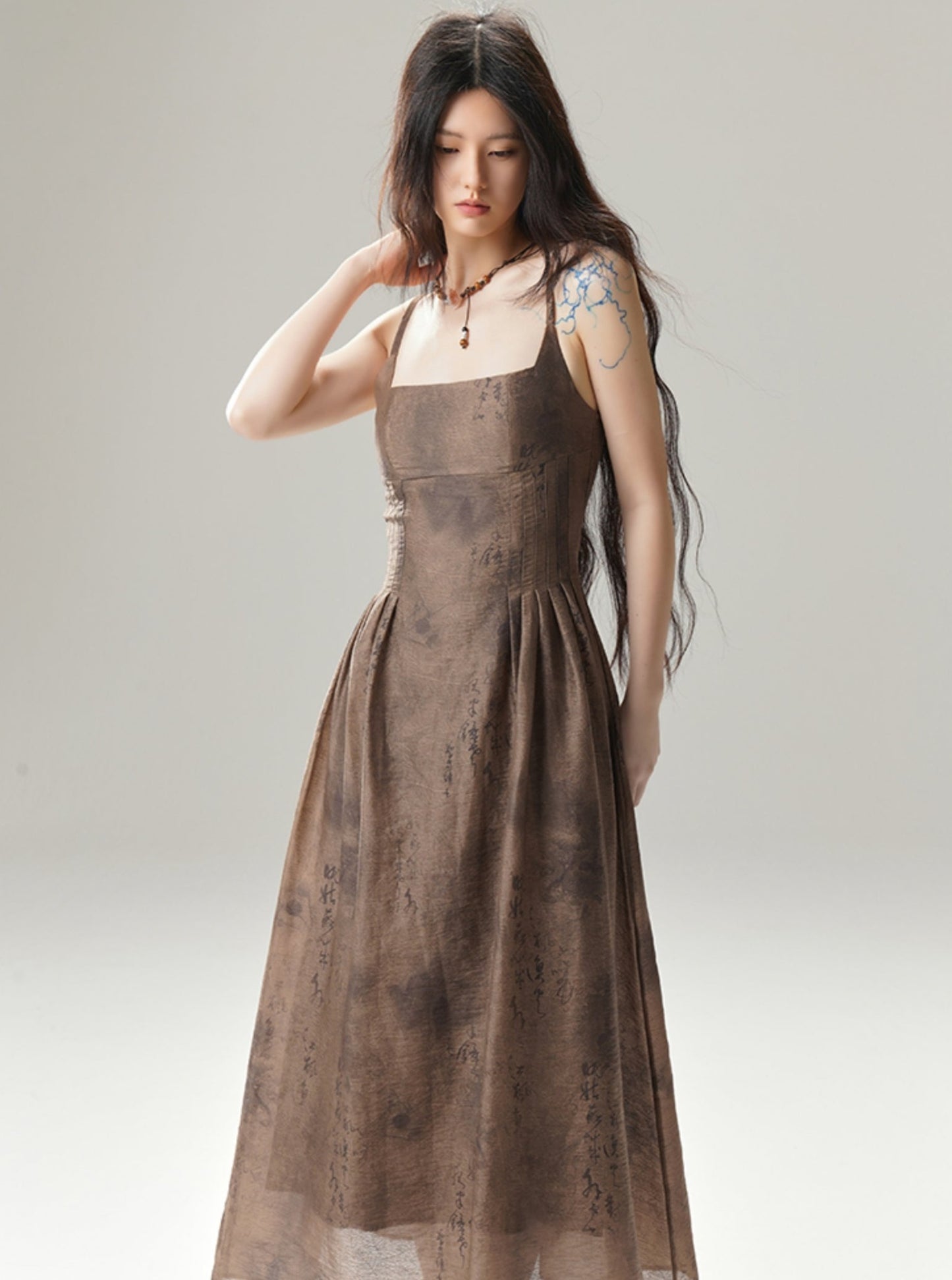 Ghost Girl New Chinese Women's Clothing 2024 Sommerkleid Beautiful Slip Dress High-End Texture Cool Wear