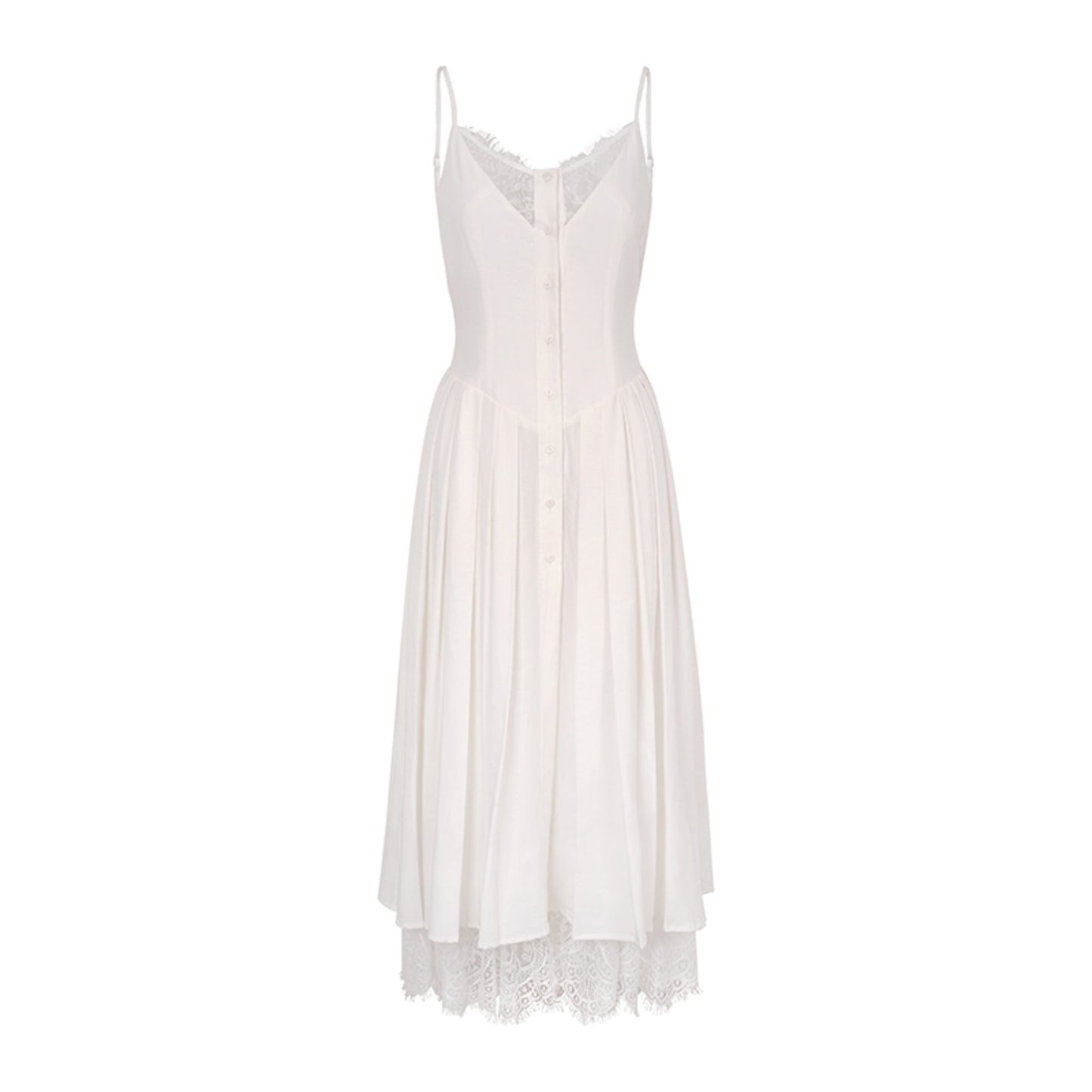 Lace Patchwork Halter Dress Set