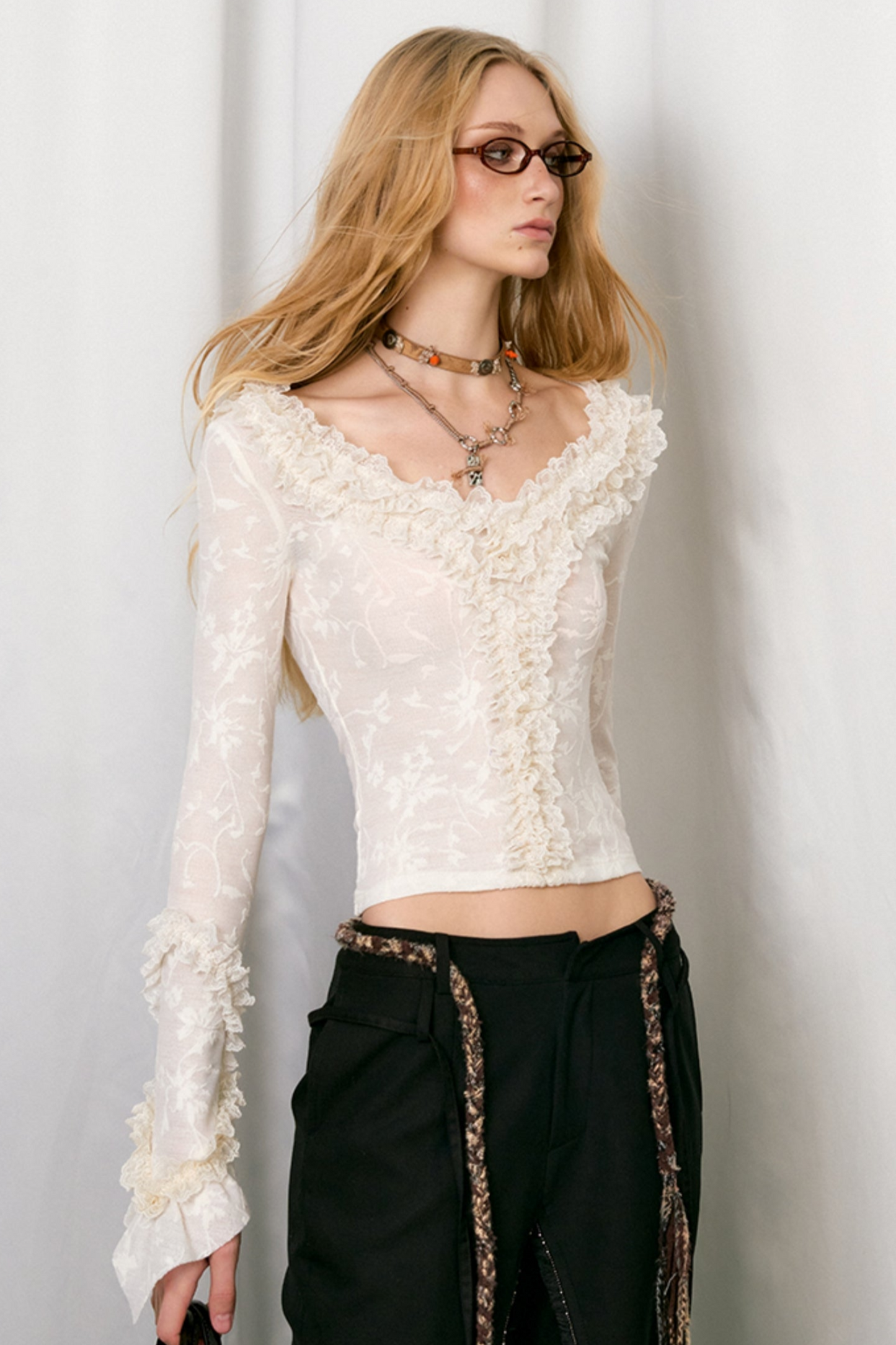 Romantic Lace V-Neck Base Layer Top