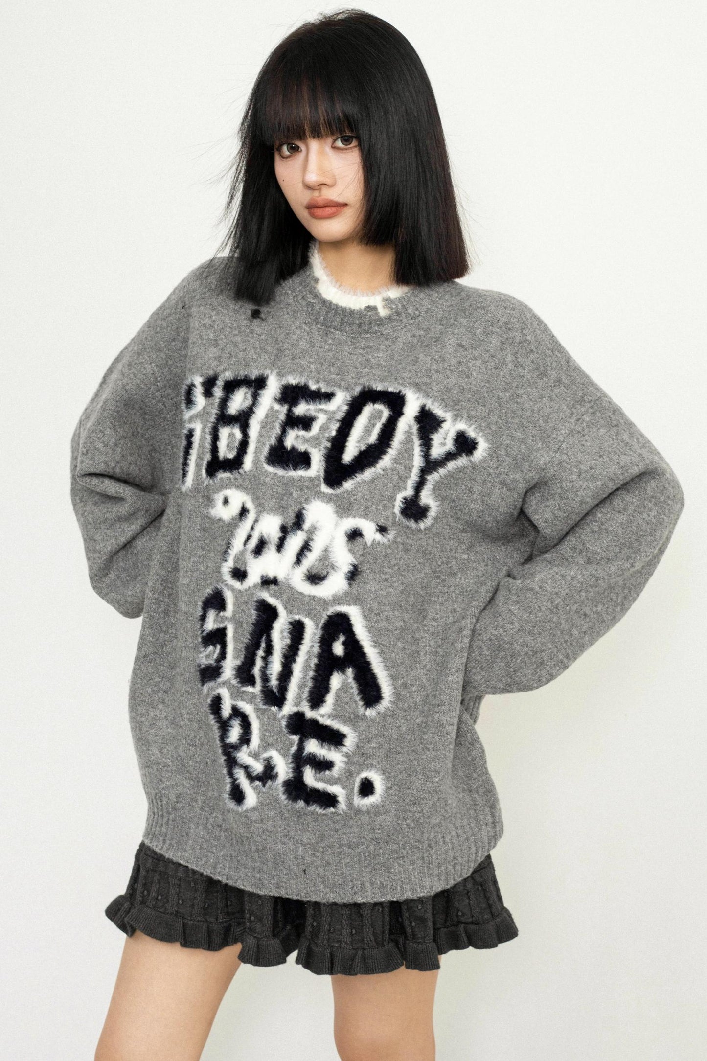 Jacquard Pattern Loose Sweater