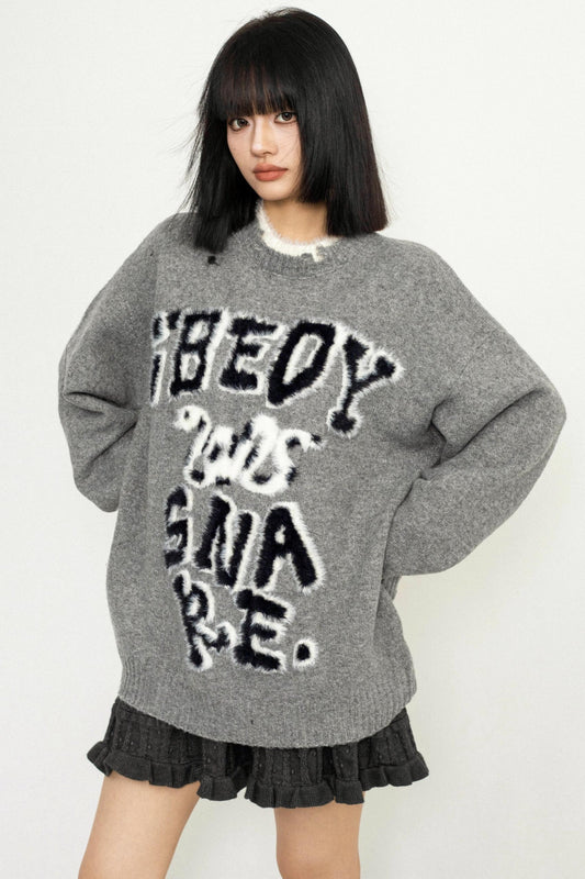 Jacquard Pattern Loose Sweater